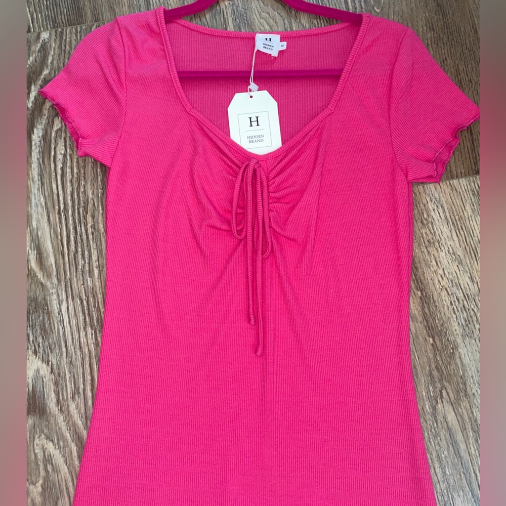 🎀Pink Ribbed Dress🎀 - Picture 2 of 7